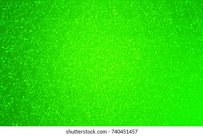 Light Green vector christmas polygon background. Low poly Illustration consisting of triangles with snowflakes. Texture background of New Year celebration.