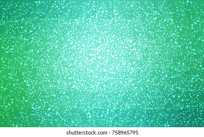 Light Green vector christmas polygon background. Low poly Illustration consisting of triangles with snowflakes. Texture background of New Year celebration.