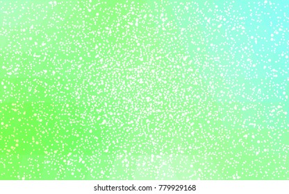 Light Green vector christmas polygon background. Low poly Illustration consisting of triangles with snowflakes. Texture background of New Year celebration.