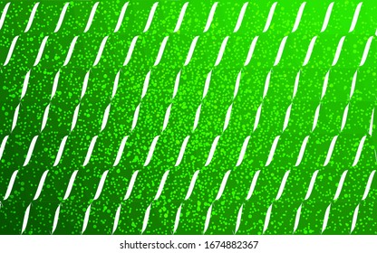 Light Green vector christmas postcard low polygon background. Illustration consisting of triangles. Abstract triangular polygonal origami or crystal design of New Year celebration.