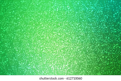 Light Green vector christmas postcard low polygon background. Illustration consisting of triangles. Abstract triangular polygonal origami or crystal design of New Year celebration.