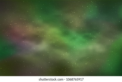Light Green vector cover with astronomical stars. Modern abstract illustration with Big Dipper stars. Smart design for your business advert.