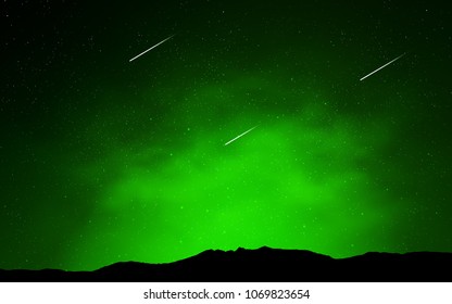 Light Green vector cover with astronomical stars. Modern abstract illustration with Big Dipper stars. Best design for your ad, poster, banner.