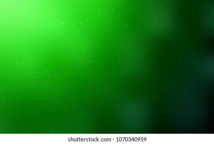 Light Green vector cover with astronomical stars. Shining illustration with sky stars on abstract template. Smart design for your business advert.