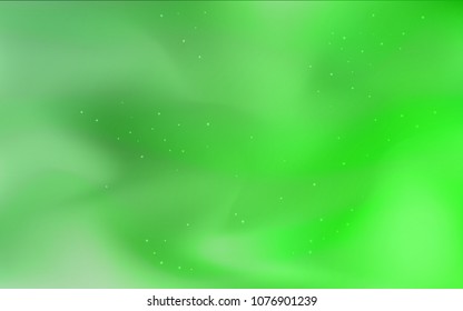 Light Green vector cover with astronomical stars. Shining illustration with sky stars on abstract template. Best design for your ad, poster, banner.