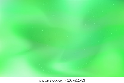 Light Green vector cover with astronomical stars. Blurred decorative design in simple style with galaxy stars. Pattern for astrology websites.