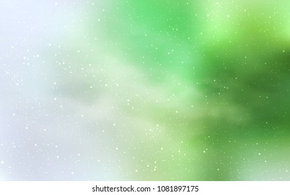 Light Green vector cover with astronomical stars. Modern abstract illustration with Big Dipper stars. Pattern for astronomy websites.