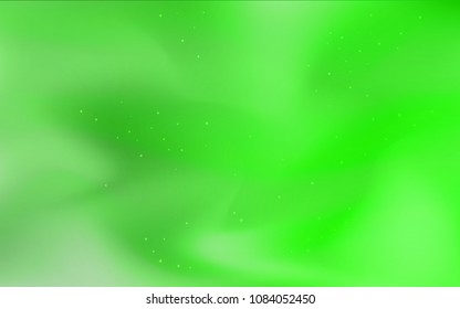 Light Green vector cover with astronomical stars. Shining illustration with sky stars on abstract template. Pattern for astronomy websites.