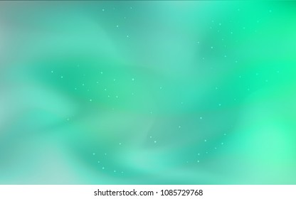 Light Green vector cover with astronomical stars. Glitter abstract illustration with colorful cosmic stars. Pattern for astrology websites.