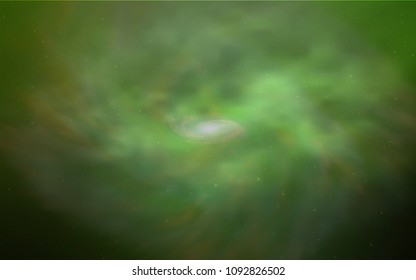 Light Green vector cover with astronomical stars. Blurred decorative design in simple style with galaxy stars. Pattern for astrology websites.
