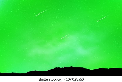 Light Green vector cover with astronomical stars. Modern abstract illustration with Big Dipper stars. Best design for your ad, poster, banner.