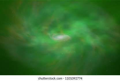 Light Green vector cover with astronomical stars. Shining colored illustration with bright astronomical stars. Template for cosmic backgrounds.