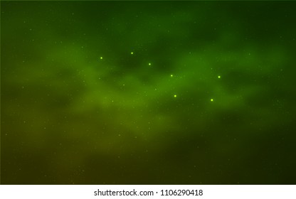 Light Green vector cover with astronomical stars. Modern abstract illustration with Big Dipper stars. Pattern for astrology websites.