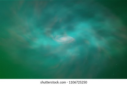 Light Green vector cover with astronomical stars. Shining colored illustration with bright astronomical stars. Pattern for astronomy websites.