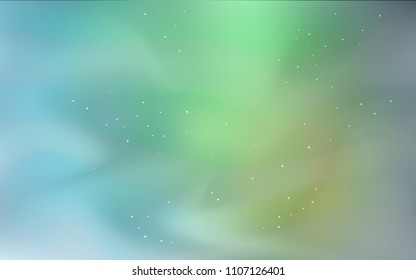 Light Green vector cover with astronomical stars. Glitter abstract illustration with colorful cosmic stars. Pattern for astrology websites.