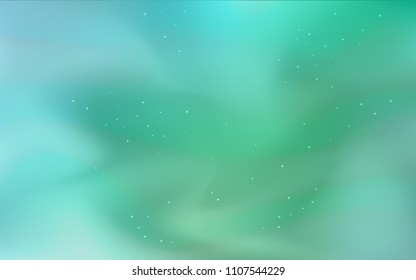 Light Green vector cover with astronomical stars. Shining illustration with sky stars on abstract template. Pattern for astronomy websites.