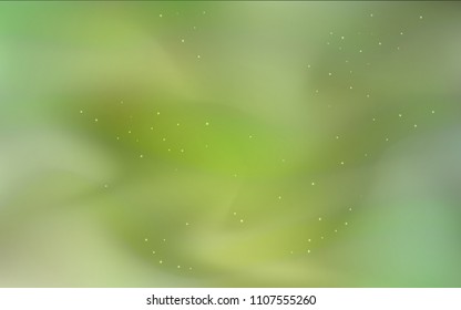 Light Green vector cover with astronomical stars. Glitter abstract illustration with colorful cosmic stars. Template for cosmic backgrounds.
