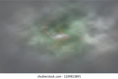 Light Green vector cover with astronomical stars. Glitter abstract illustration with colorful cosmic stars. Template for cosmic backgrounds.