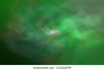 Light Green vector cover with astronomical stars. Shining illustration with sky stars on abstract template. Pattern for futuristic ad, booklets.