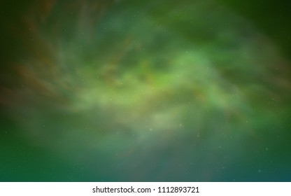 Light Green vector cover with astronomical stars. Modern abstract illustration with Big Dipper stars. Template for cosmic backgrounds.