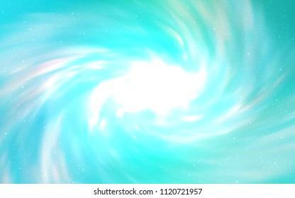 Light Green vector cover with astronomical stars. Space stars on blurred abstract background with gradient. Pattern for astrology websites.