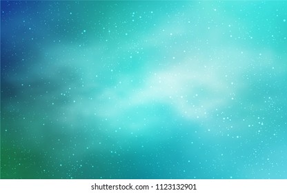 Light Green vector cover with astronomical stars. Modern abstract illustration with Big Dipper stars. Pattern for astronomy websites.