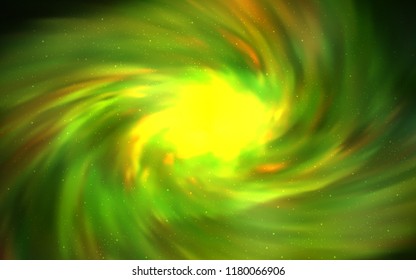 Light Green vector cover with astronomical stars. Glitter abstract illustration with colorful cosmic stars. Pattern for astronomy websites.