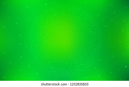 Light Green vector cover with astronomical stars. Shining colored illustration with bright astronomical stars. Best design for your ad, poster, banner.