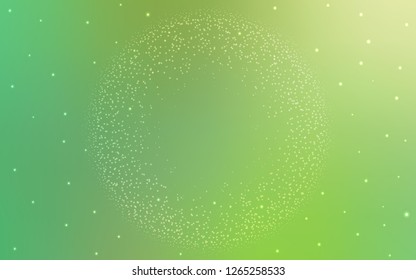 Light Green vector cover with astronomical stars. Blurred decorative design in simple style with galaxy stars. Pattern for astrology websites.