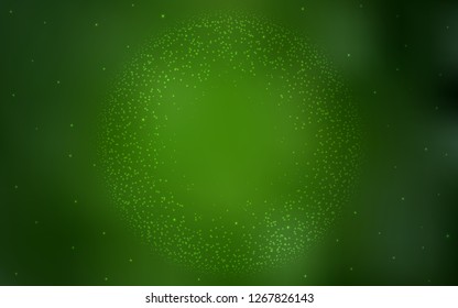 Light Green vector cover with astronomical stars. Shining illustration with sky stars on abstract template. Pattern for futuristic ad, booklets.