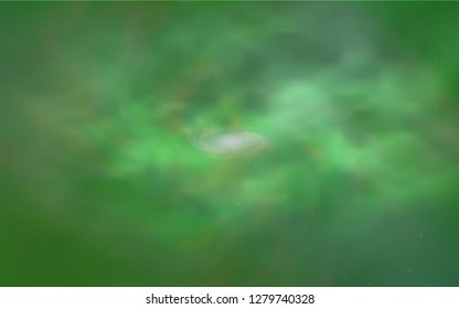 Light Green vector cover with astronomical stars. Glitter abstract illustration with colorful cosmic stars. Best design for your ad, poster, banner.