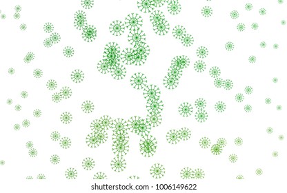 Light Green vector cover with beautiful snowflakes. Modern geometrical abstract illustration with crystals of ice. The pattern can be used for new year leaflets.