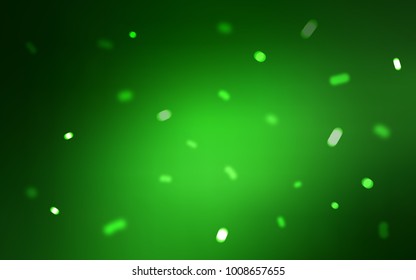 Light Green vector cover with beautiful snowflakes. Shining colored illustration with snow in christmas style. New year design for your ad, poster, banner.