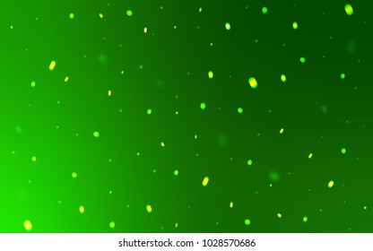 Light Green vector cover with beautiful snowflakes. Blurred decorative design in xmas style with snow. The template can be used as a new year background.