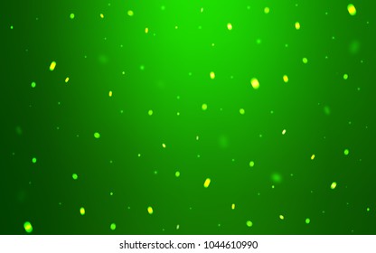 Light Green vector cover with beautiful snowflakes. Blurred decorative design in xmas style with snow. New year design for your business advert.