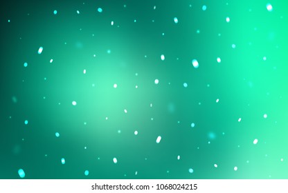 Light Green vector cover with beautiful snowflakes. Modern geometrical abstract illustration with crystals of ice. The pattern can be used for new year leaflets.