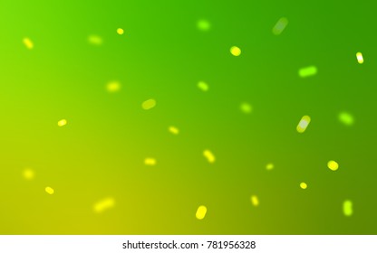 Light Green vector cover with beautiful snowflakes. Glitter abstract illustration with crystals of ice. New year design for your business advert.