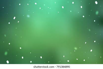 Light Green vector cover with beautiful snowflakes. Modern geometrical abstract illustration with crystals of ice. The pattern can be used for new year leaflets.