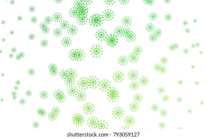 Light Green vector cover with beautiful snowflakes. Modern geometrical abstract illustration with crystals of ice. The pattern can be used for year new  websites.