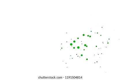Light Green vector cover with circles. Glitter abstract illustration with blurred drops of rain. Pattern for ads, leaflets.