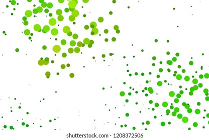 Light Green vector cover with circles. Colorful illustration with blurred circles in nature style. Pattern for ads, booklets.