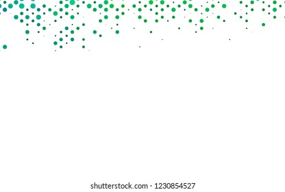 Light Green vector cover with circles. Blurred decorative design in abstract style with bubbles. Pattern of water, rain drops.