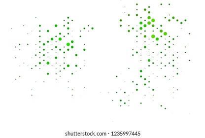 Light Green vector cover with circles. Blurred decorative design in abstract style with bubbles. Template for your brand book.