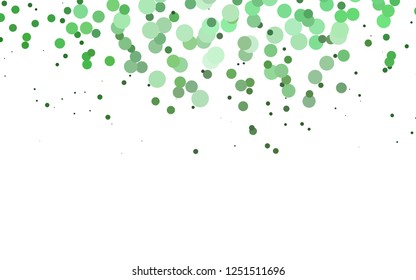 Light Green vector cover with circles. Illustration with set of shining colorful abstract circles. Pattern of water, rain drops.