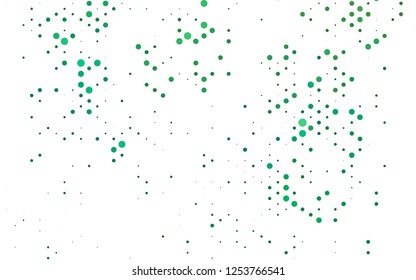 Light Green vector cover with circles. Glitter abstract illustration with blurred drops of rain. Design for business adverts.