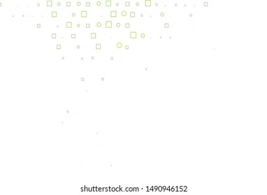 Light Green vector cover with circles, cubes. Glitter abstract illustration with cubes, circles. Pattern for ads, leaflets.
