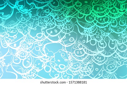 Light Green vector cover with cuisine gourmet. Glitter abstract sketch with gourmet food. Doodle design for your business advert of cafes.