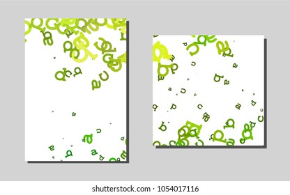 Light Green vector cover for Envelopes. Web interface on abstract background with colorful gradient. Pattern for beautiful business cards, folders.