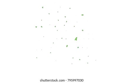 Light Green vector cover with Euro, Dollar, Yen signs. Colored symbols of all currency on white background. Template for ads of markets, loans.