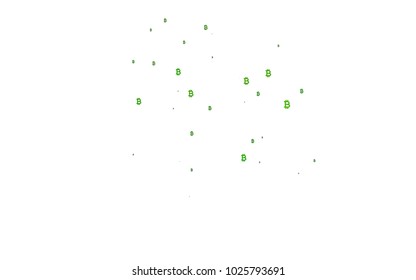 Light Green vector cover with financial symbols. Abstract illustration with colored financial digital symbols. The pattern can be used for ad, booklets, leaflets of banks.